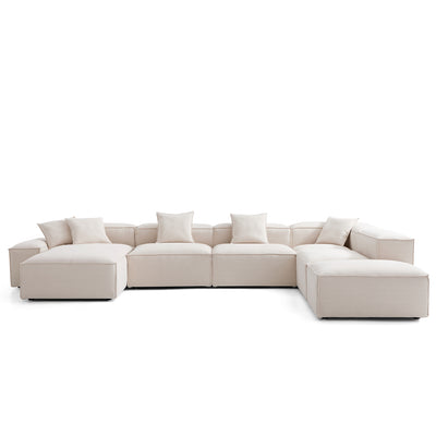 Freedom Modular Khaki Open End Sectional Sofa-Khaki-181.1"-Low