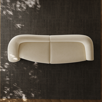 Arcana Curved Premium Velvet Sofa