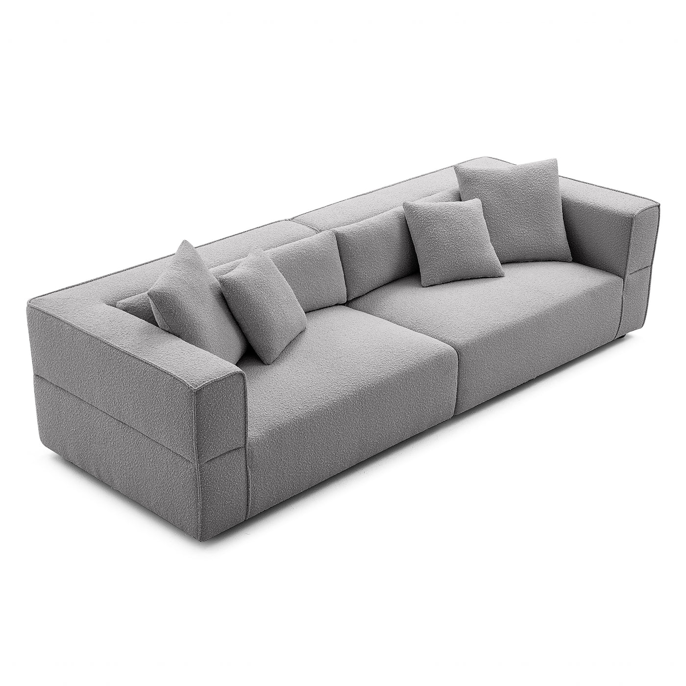 Nordic Modern Creamy Sofa-Gray-4 Seater 103.1"