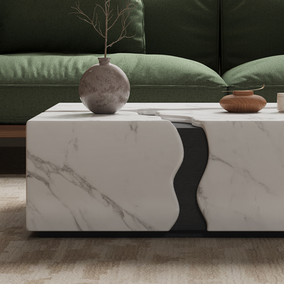 Rift Square Sintered Stone Coffee Table