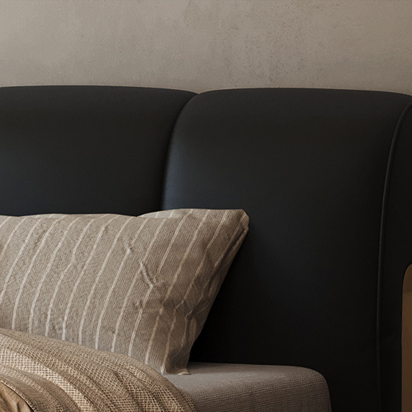 Aurelius Midnight Leather Bed