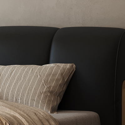 Aurelius Midnight Leather Bed