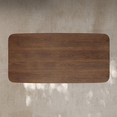 Nori Curved Leg Walnut Dining Table