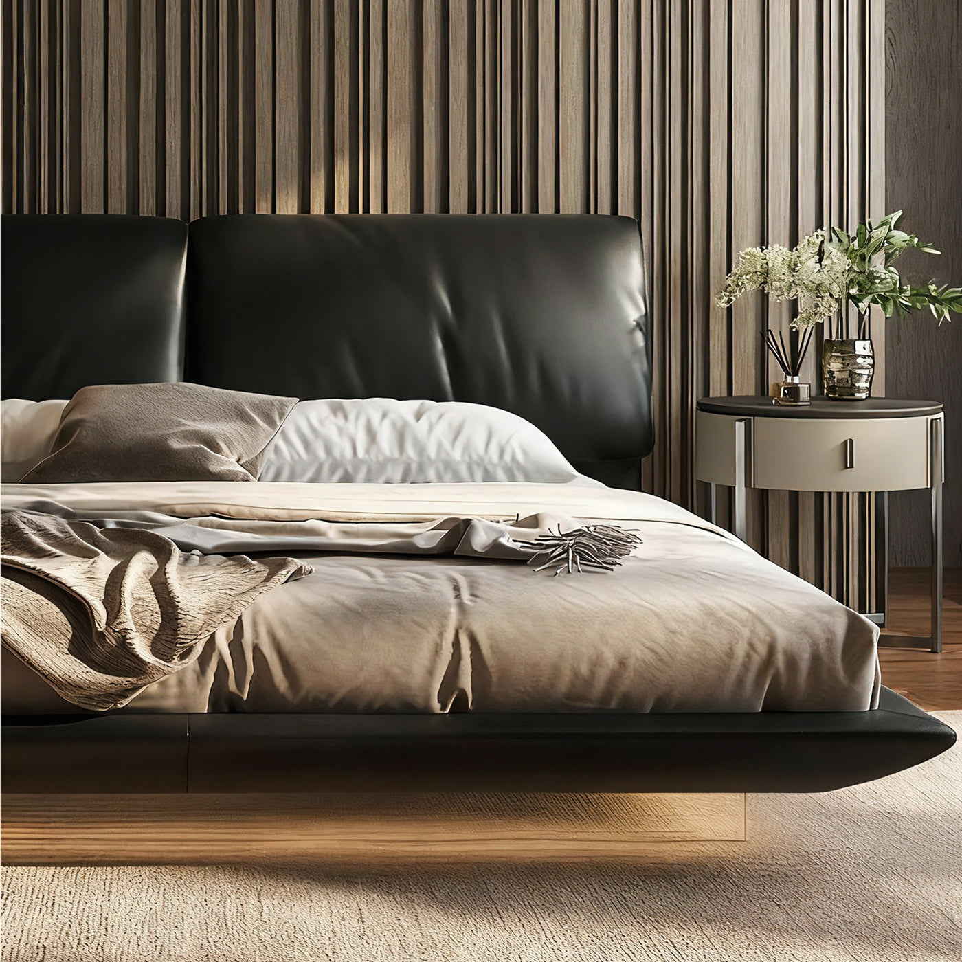 Dark Truffle Floating Bed