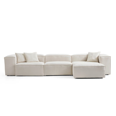 Freedom Modular Sofa with Ottoman-Beige-143.7"-High