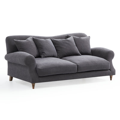 Isabelle Vintage Gray Fabric Sofa-Gray