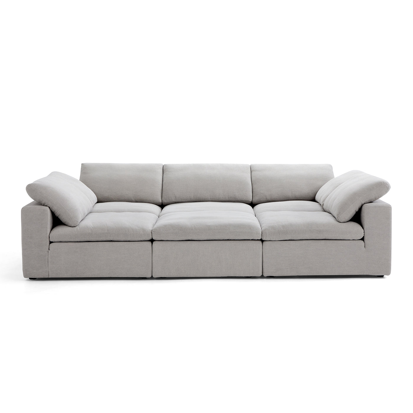 Tender Wabi Sabi Light Gray Sofa Bed-Light Gray-128.0"