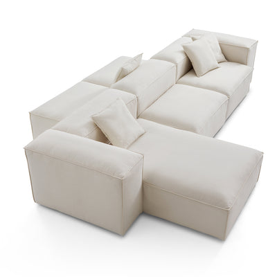 Freedom Modular Double Sided Sectional Sofa-Beige-143.7"-High