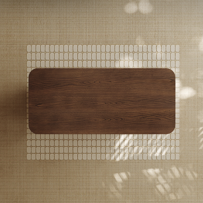 Orin Rounded-Edge Walnut Dining Table