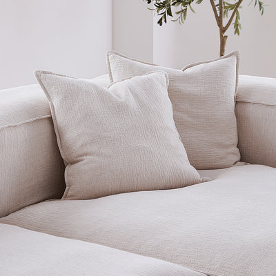 Freedom Modular White Sectional Sofa-Khaki