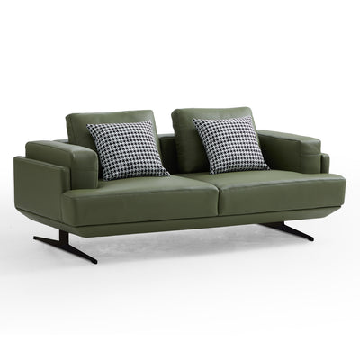 Olivia Top Grain Genuine Leather Sofa-Green