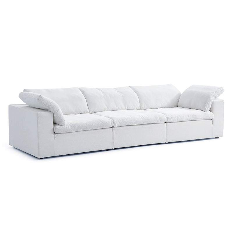 Tender Wabi Sabi Light Gray Sofa-White-128.0"