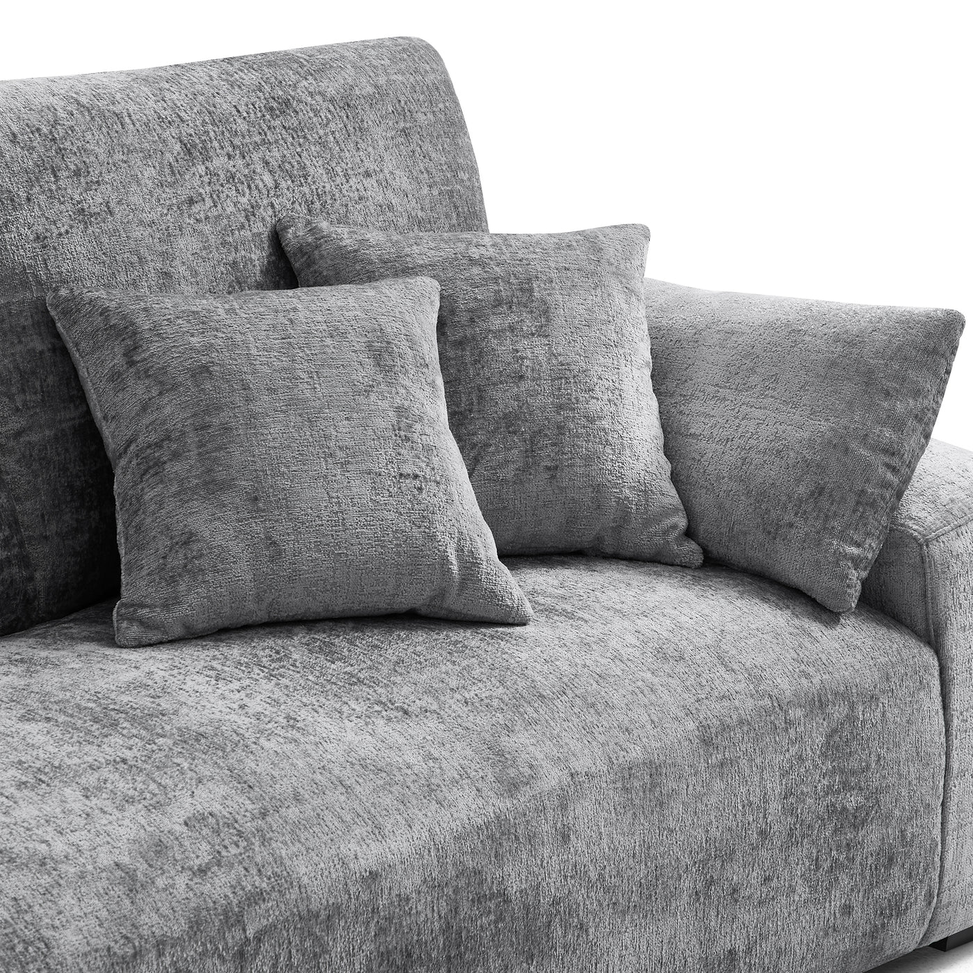 The Empress Gray U Shaped Sectional Sofa-Gray