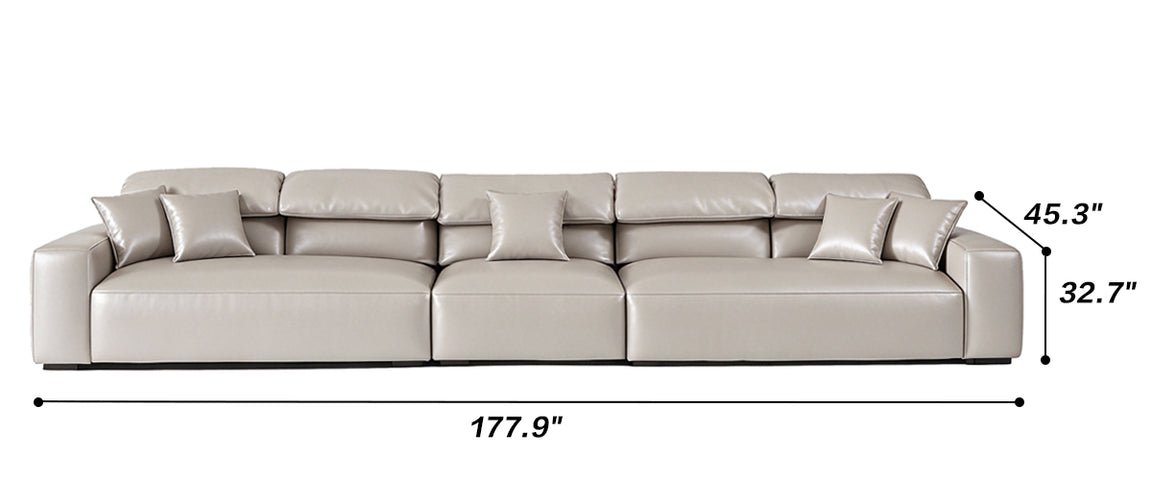 Chestnut Tan Leather Sofa