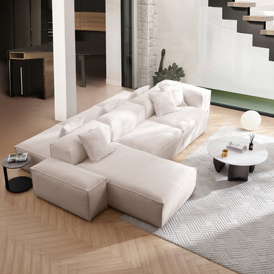 Freedom Modular Gray Double Sided Sectional Sofa-Khaki