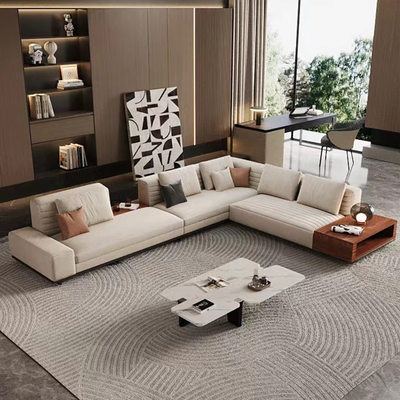 Brandy Channel Tufting Sectional with Coffee Table