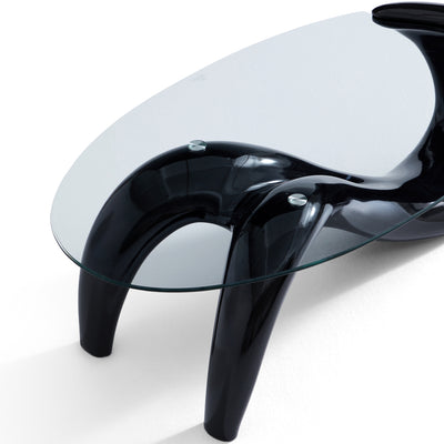 Stylish Mermaid Oval Coffee Table-Black