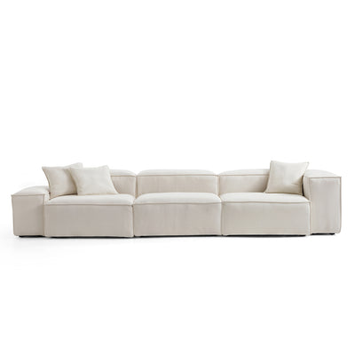 Freedom Modular Sectional Sofa-Beige-143.7"-Low & High