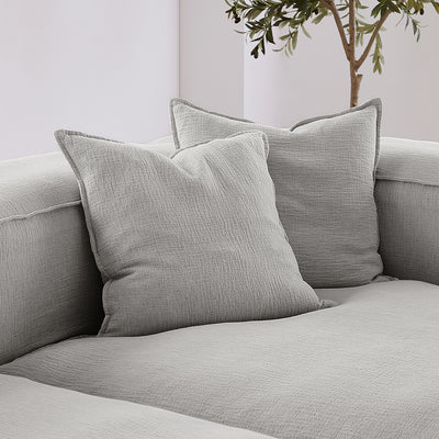 Freedom Modular White Sectional Sofa-Gray