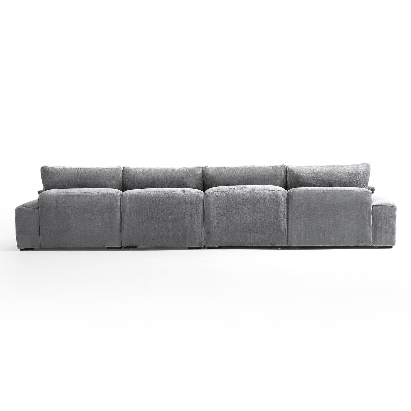 The Empress Navy Blue U Shaped Sectional-Gray