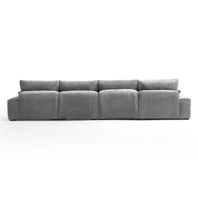 The Empress Navy Blue U Shaped Sectional-Gray