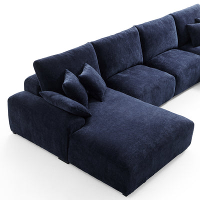 The Empress Green U Shaped Sectional-Navy Blue