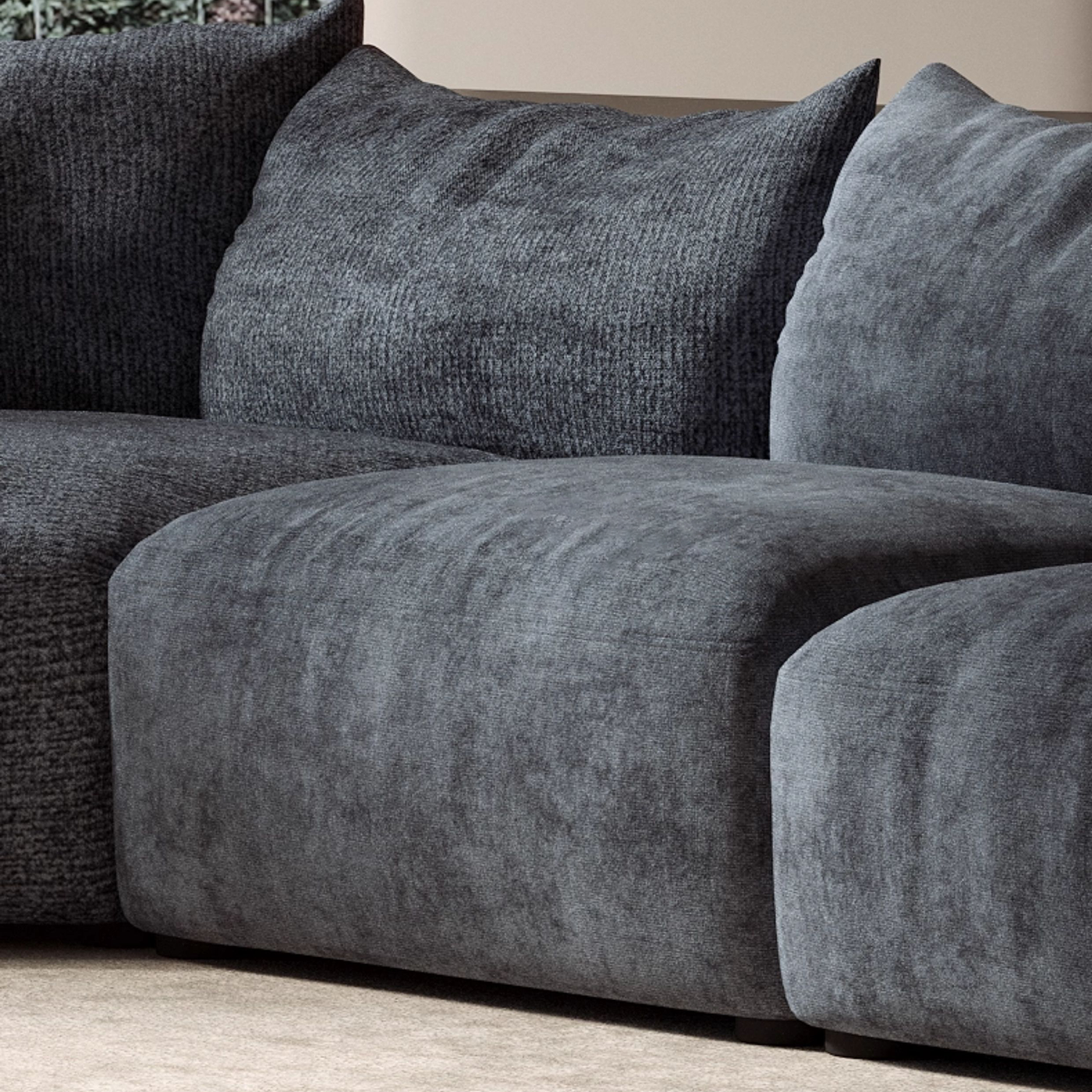 Bloom Curve Chenille Sectional