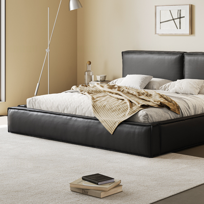 BlockSense Modern Leather Bed