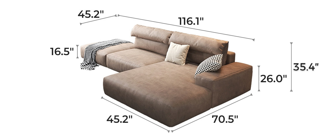 Chestnut Open End Sectional