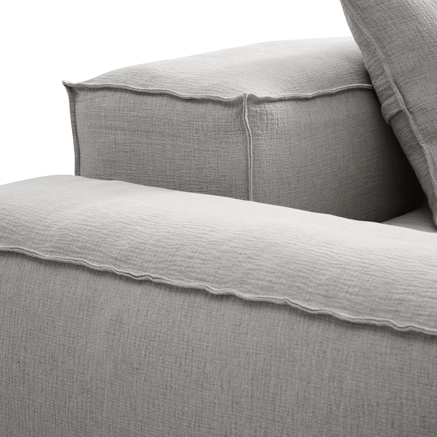 Freedom Modular White Sectional Sofa-Gray