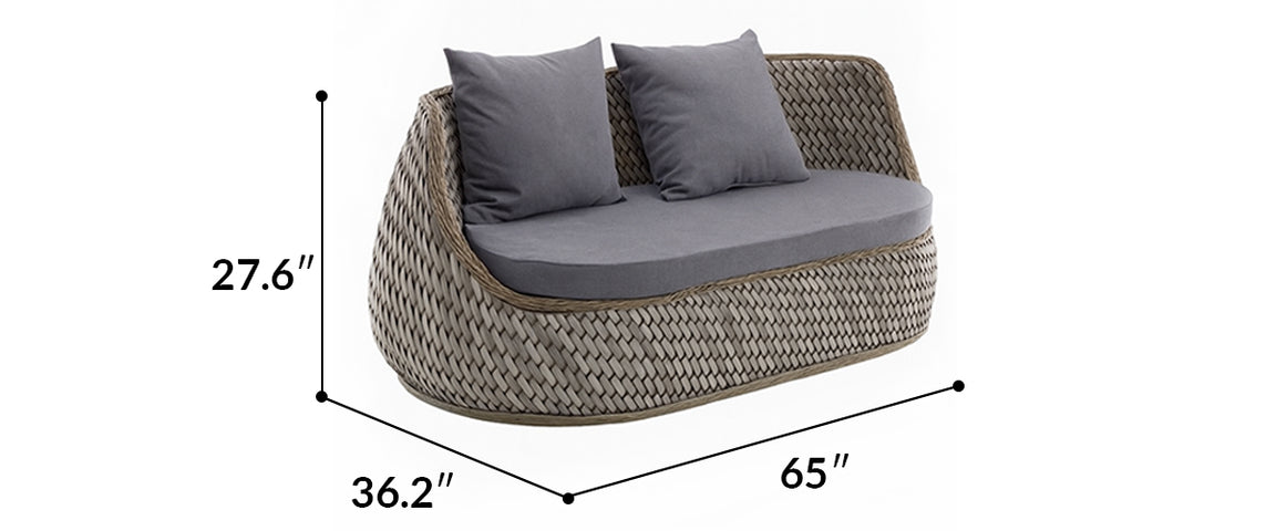 Strafford Woven Patio Lounge Set with Cushions