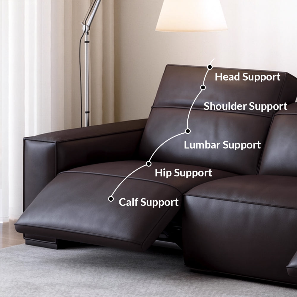 Gallant Top Grain Leather Power Recliner Sofa