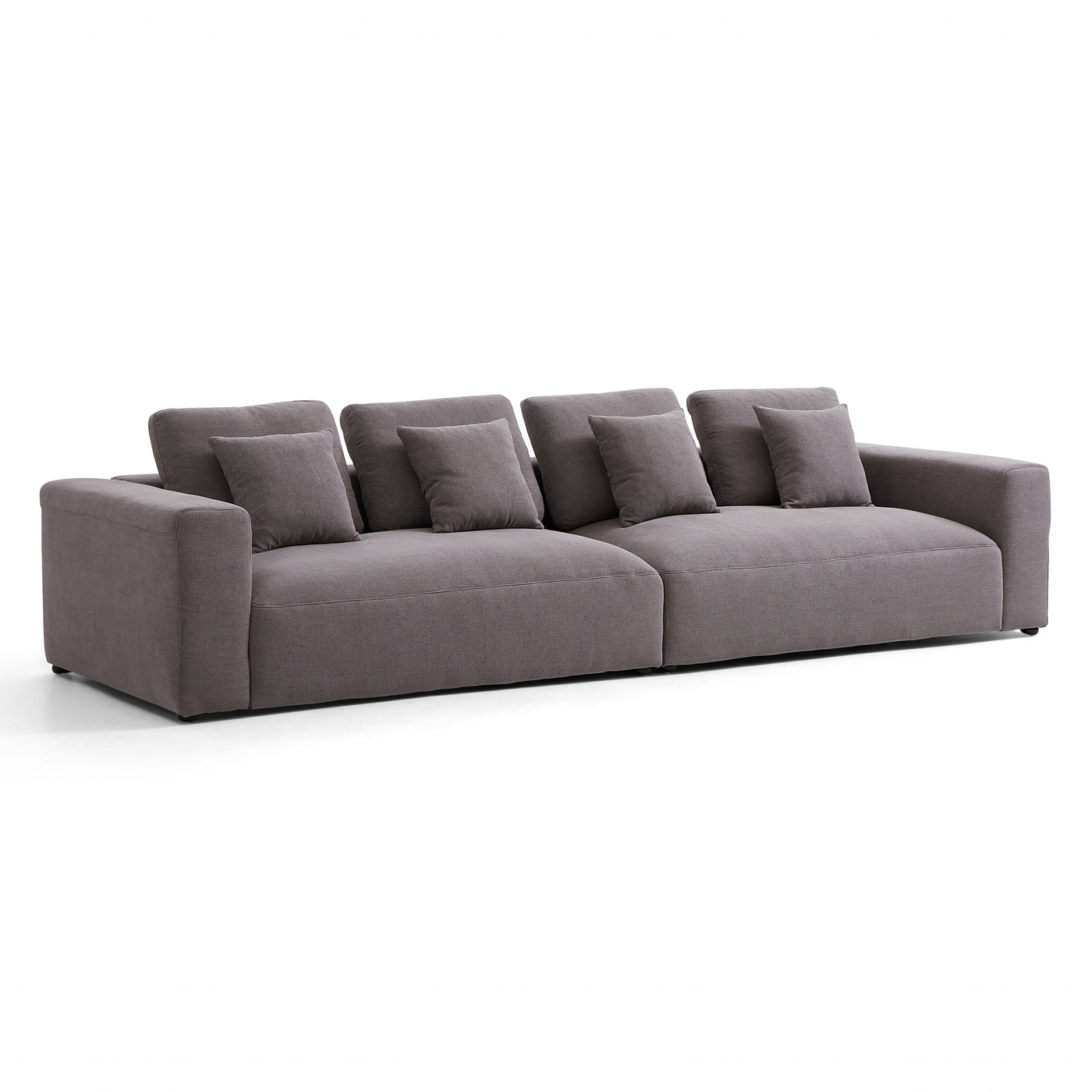 Nathan Modular Dark Gray Natural Linen Sofa-Dark Gray