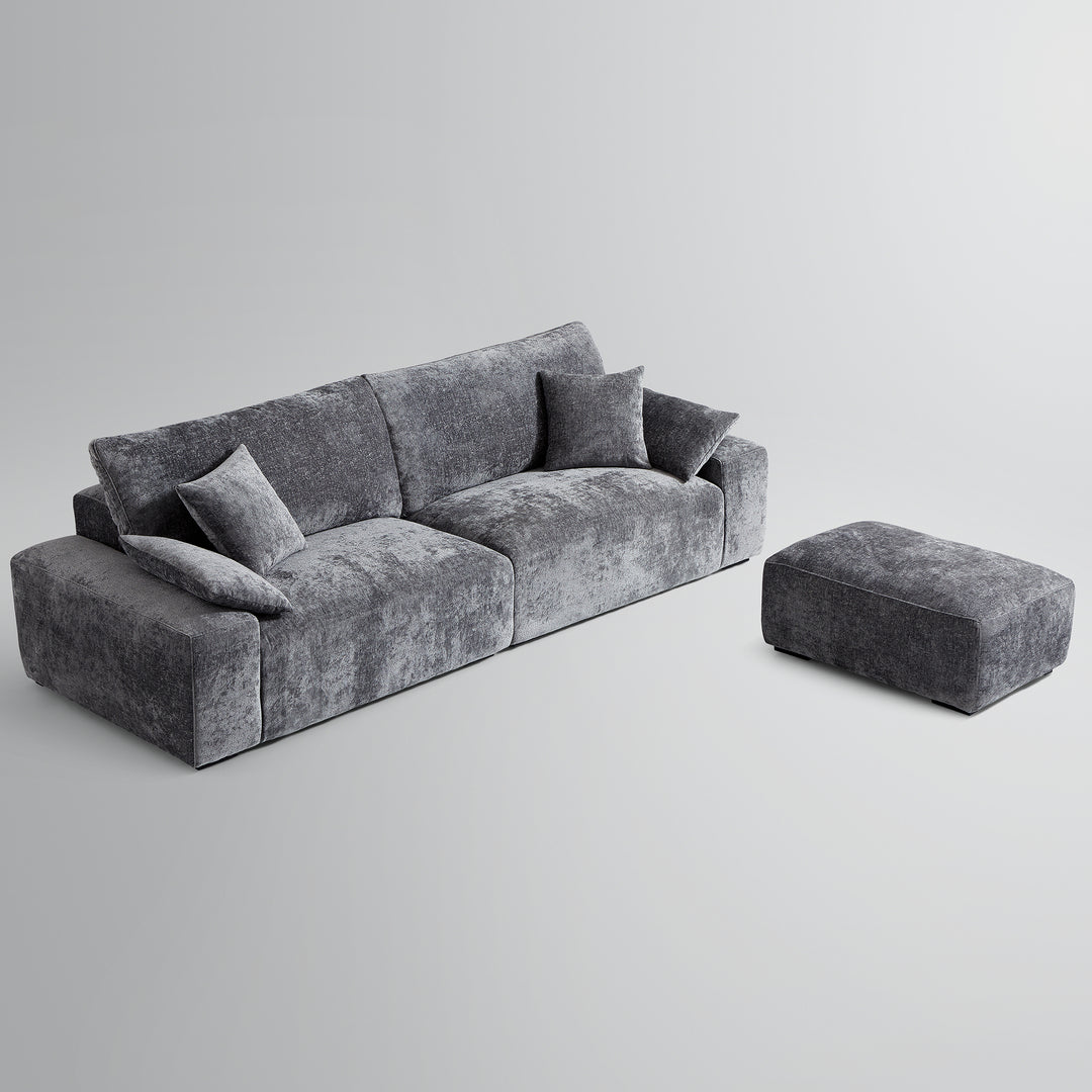 The Empress Gray Sofa and Ottoman – SOKA HOME