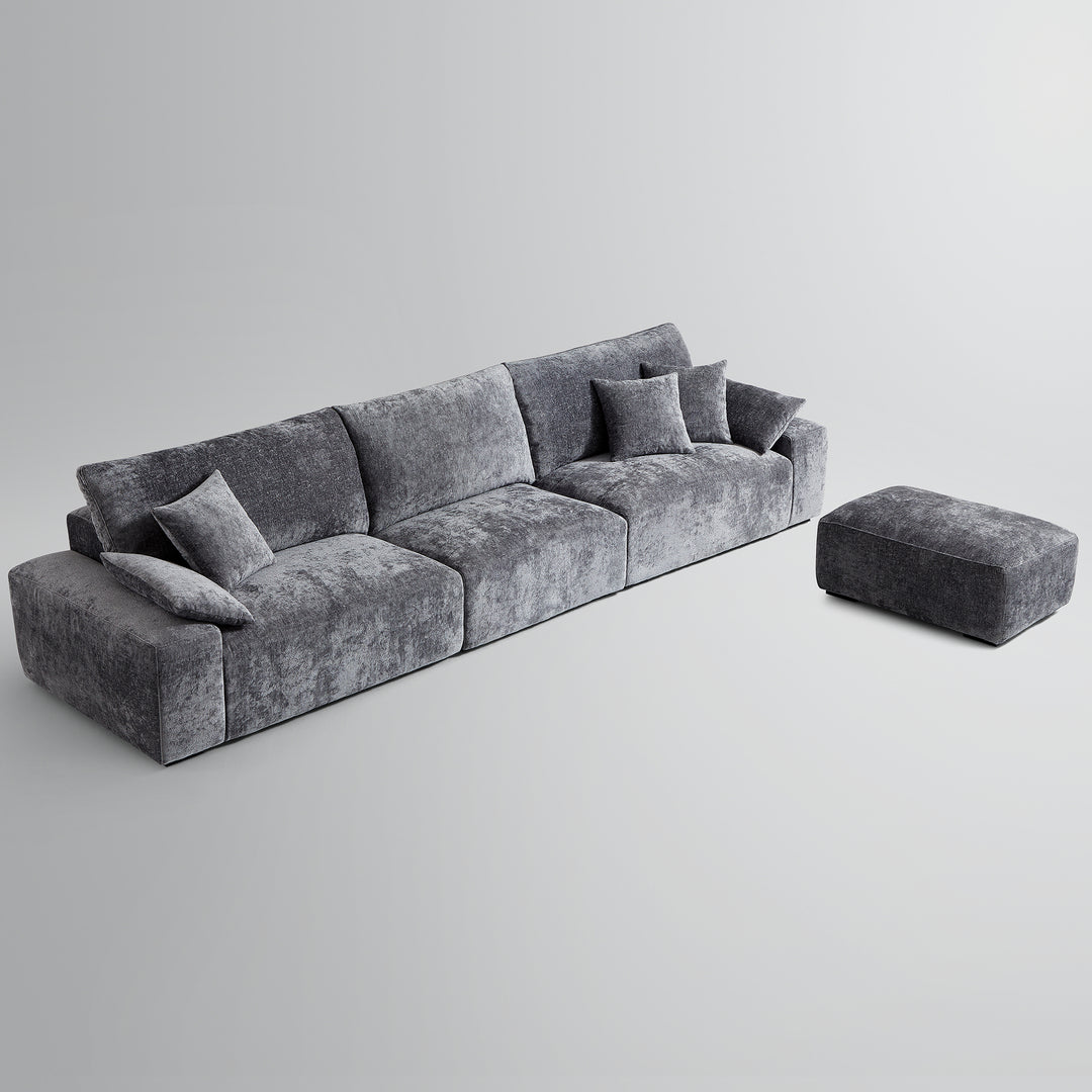 The Empress Gray Sofa and Ottoman – SOKA HOME