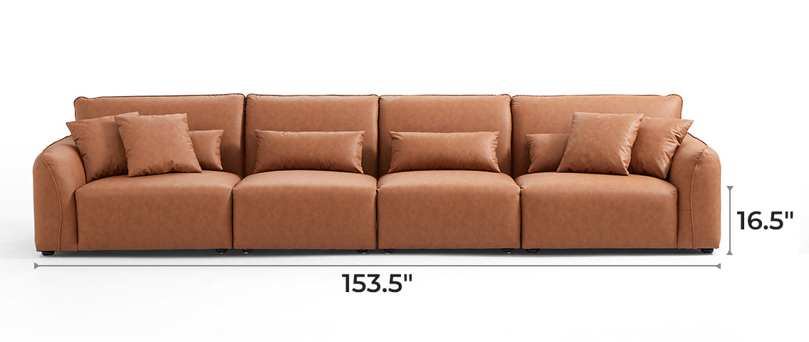 Milano Moda Minimalist Brown Sofa