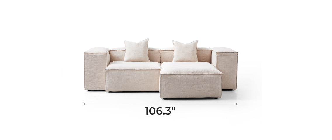 Freedom Modular Khaki Double-Sided Sectional Sofa