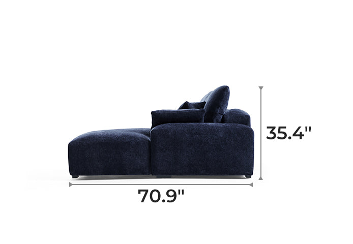 The Empress Navy Blue Sectional