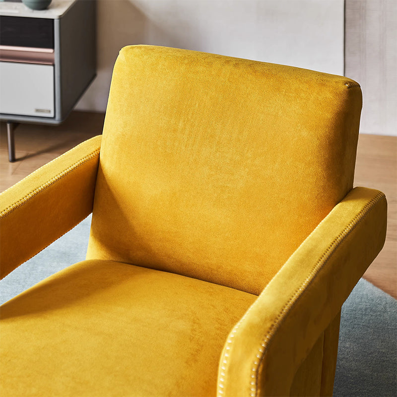 Nova Cream Boucle Utrecht Armchair-Yellow Matt Fabric