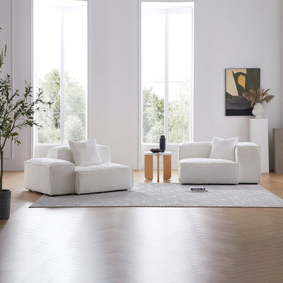 Freedom Modular Gray Sofa-White