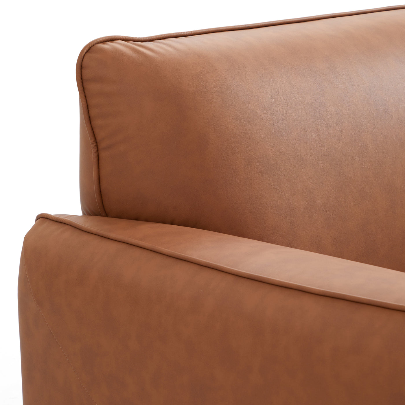 Milano Moda Minimalist Brown Sofa-Brown