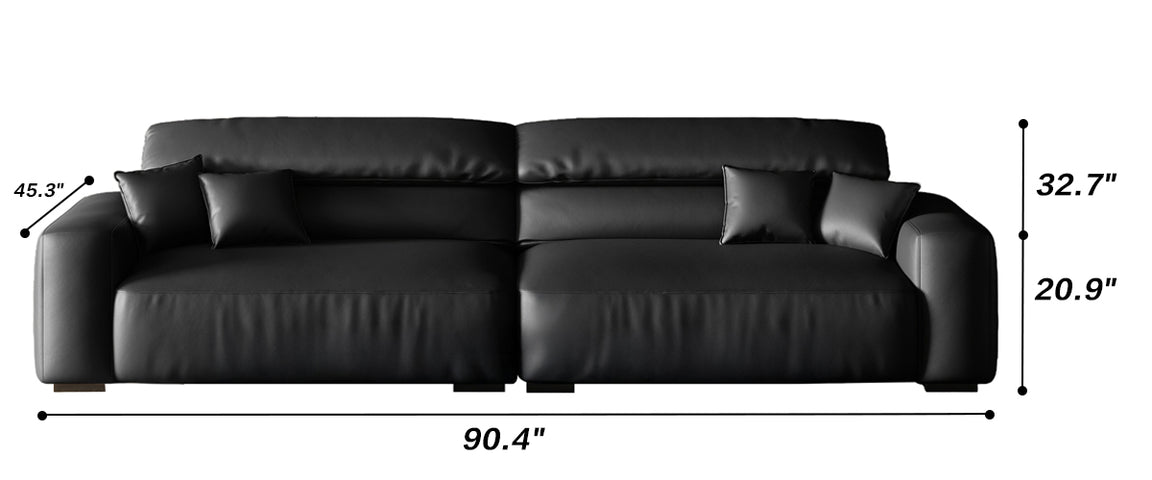 Chestnut Tan Leather Sofa