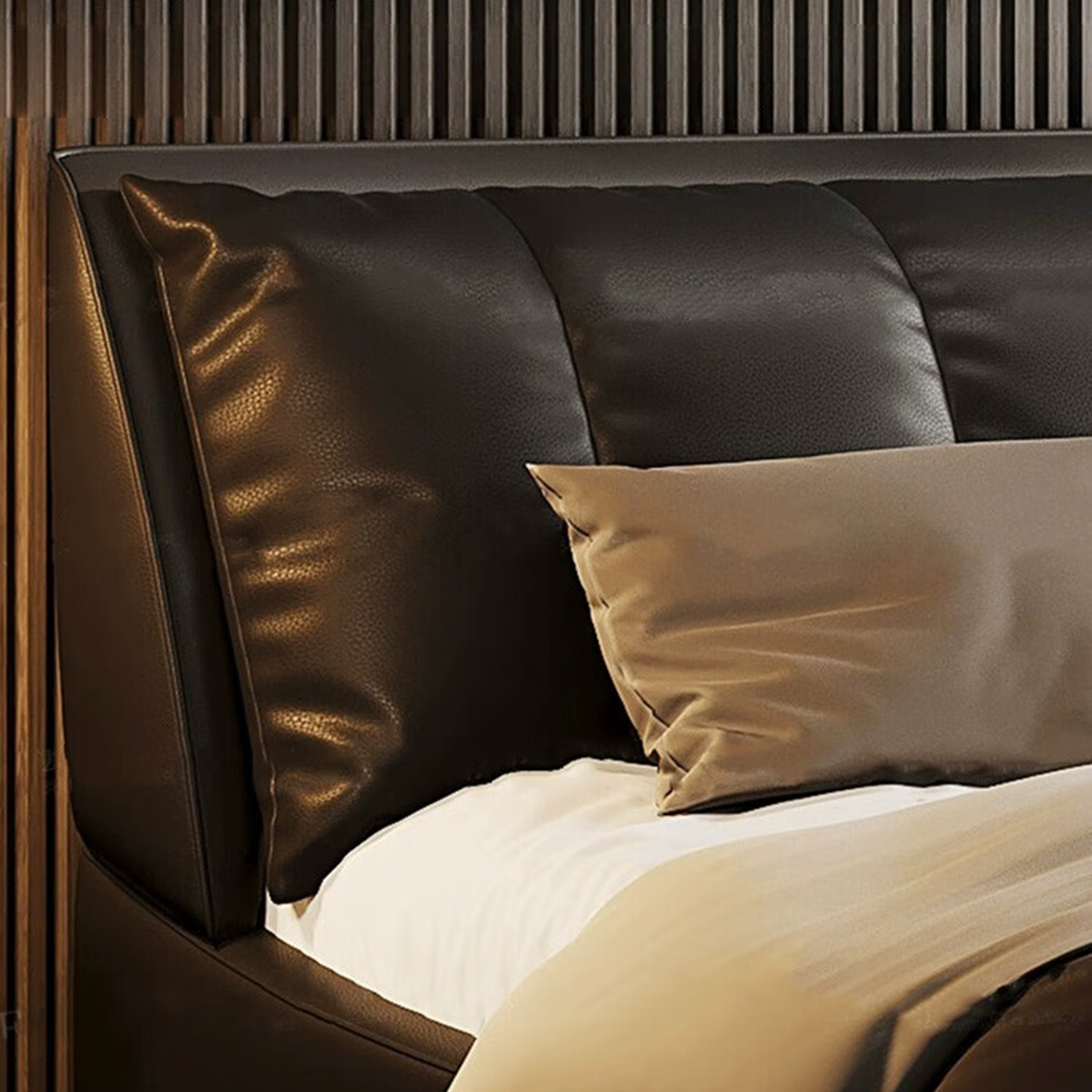 Metropolis Luxe Leather Bed
