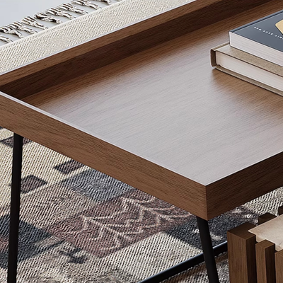 Tabor Mid Century Walnut Coffee Table Set-35.4″ & 20.4″