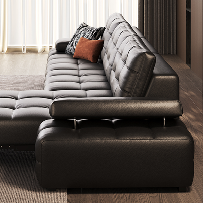 Titan Tufted Leather Electric Sofa Bed