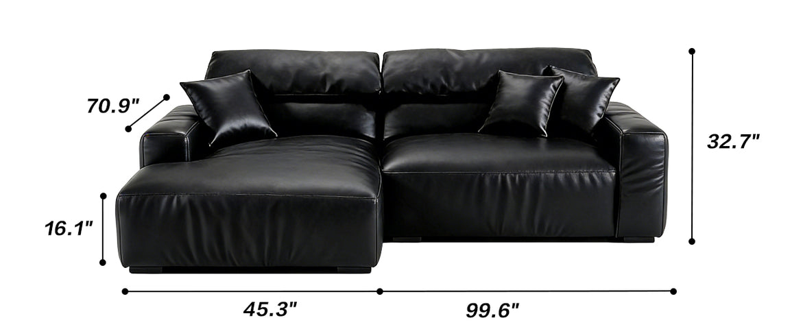 Chestnut Tan Leather Sectional