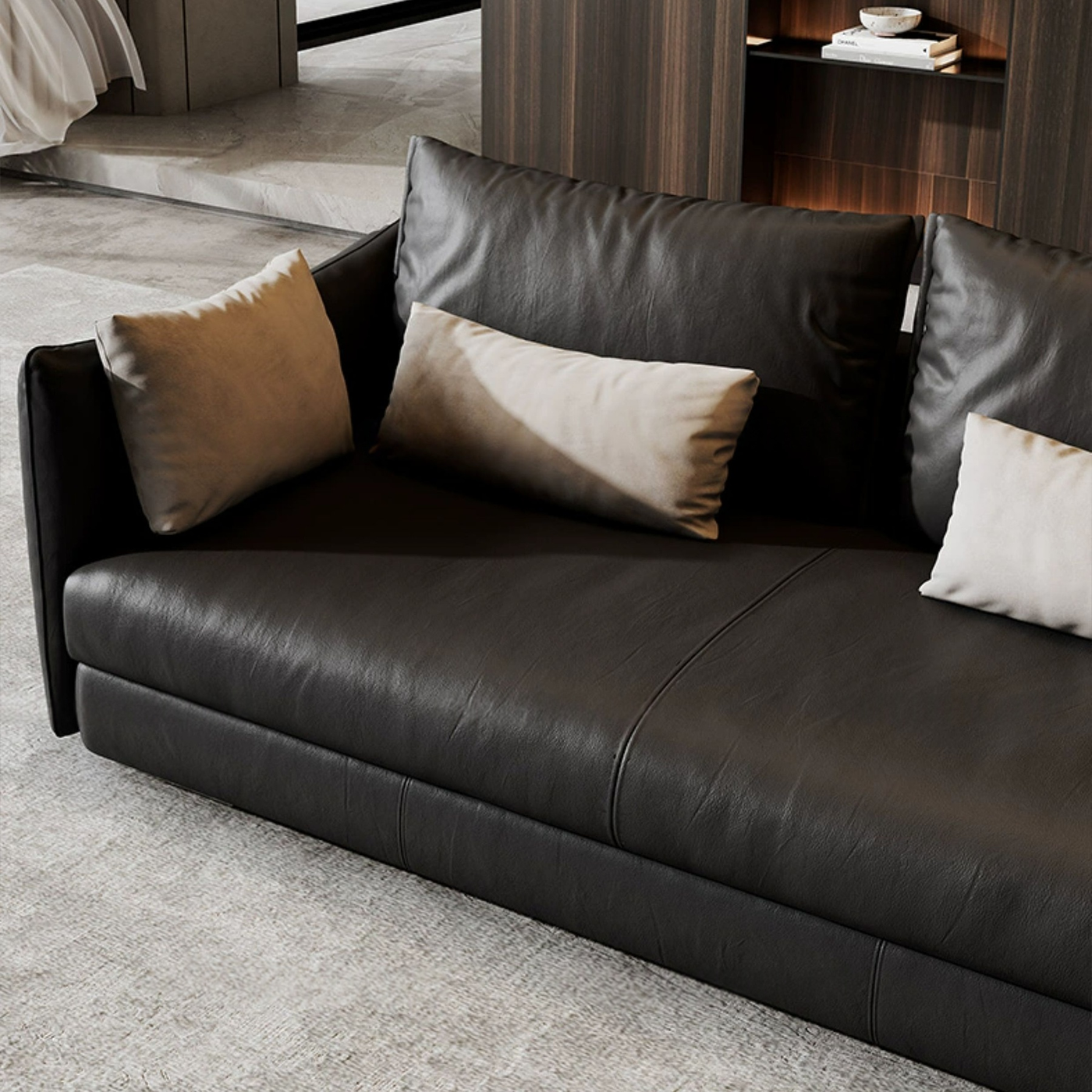 Lennox Plush Leather Sofa
