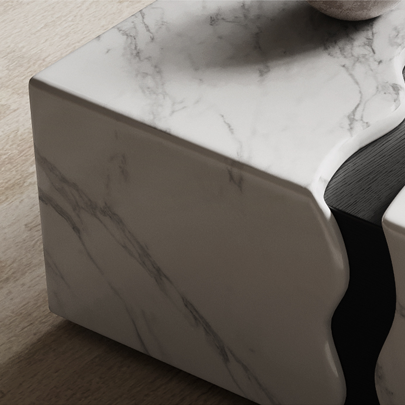 Rift Square Sintered Stone Coffee Table