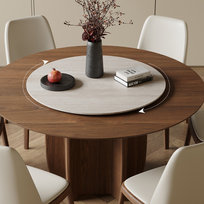 Elamer Rotating Round Dining Table