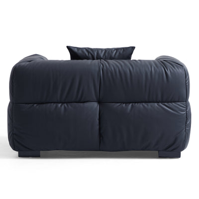 Boba Black Leathaire Armchair-Black